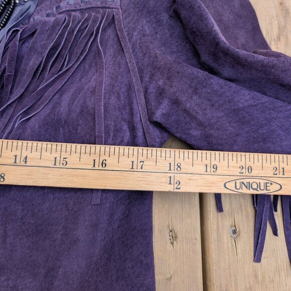 Vintage Scully Suede Leather Fringe Beaded Jacket Size Medium - Picture 9 of 12